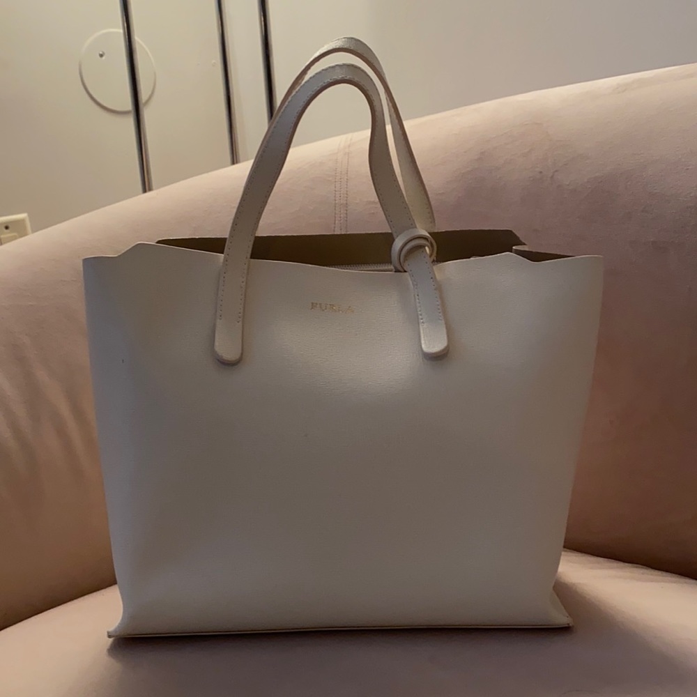 White Furla tote bag